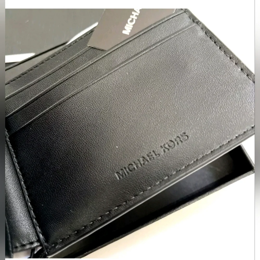 MICHAEL KORS Black Slimfold Wallet NWT